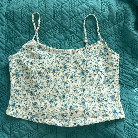 Altar’d State Floral Eyelet Corset Top - Picture 1 of 4
